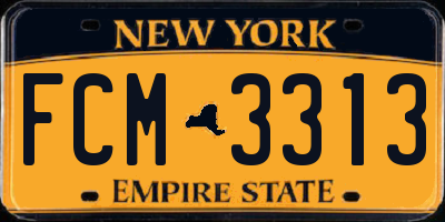 NY license plate FCM3313