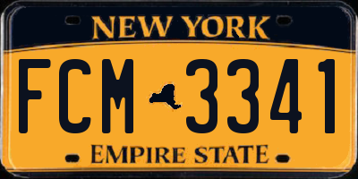 NY license plate FCM3341