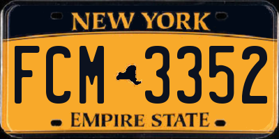 NY license plate FCM3352