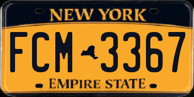 NY license plate FCM3367