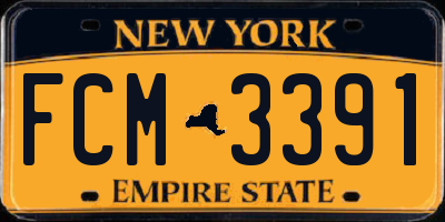 NY license plate FCM3391