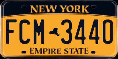 NY license plate FCM3440
