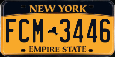 NY license plate FCM3446