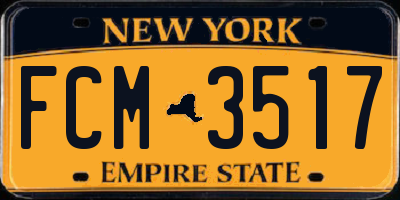 NY license plate FCM3517