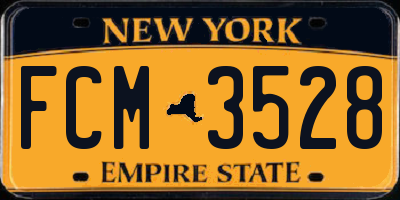 NY license plate FCM3528
