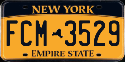 NY license plate FCM3529