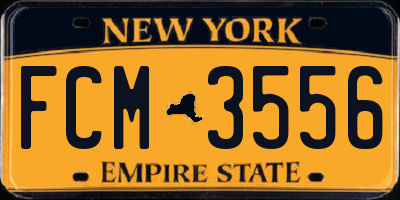 NY license plate FCM3556