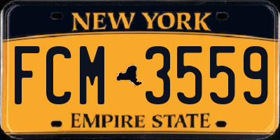 NY license plate FCM3559