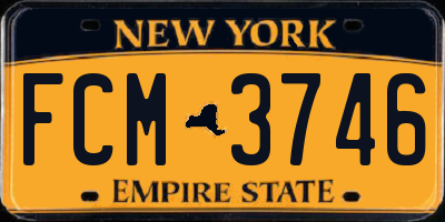 NY license plate FCM3746