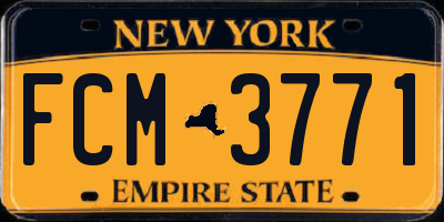 NY license plate FCM3771