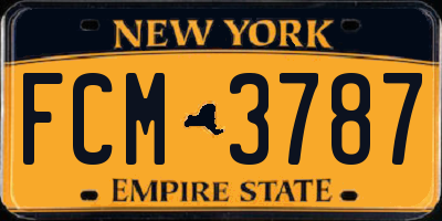 NY license plate FCM3787