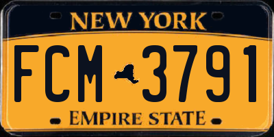 NY license plate FCM3791