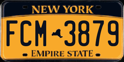 NY license plate FCM3879