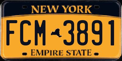 NY license plate FCM3891