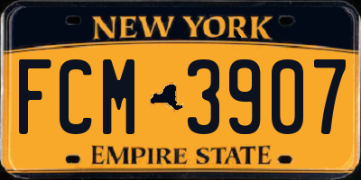 NY license plate FCM3907