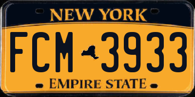 NY license plate FCM3933