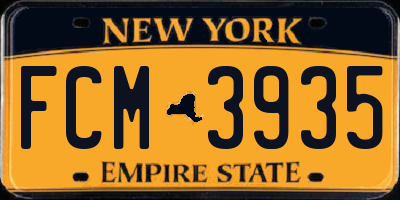 NY license plate FCM3935
