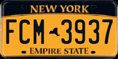 NY license plate FCM3937