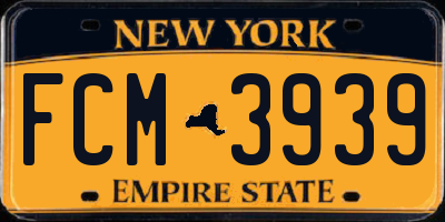 NY license plate FCM3939
