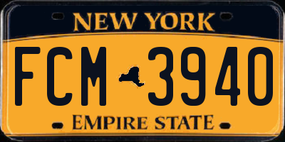 NY license plate FCM3940