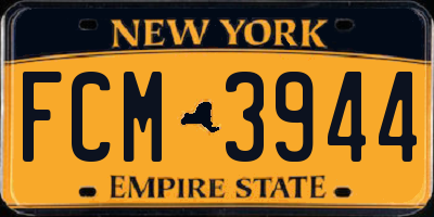 NY license plate FCM3944