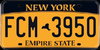 NY license plate FCM3950