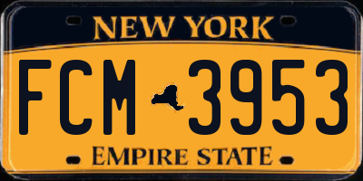 NY license plate FCM3953