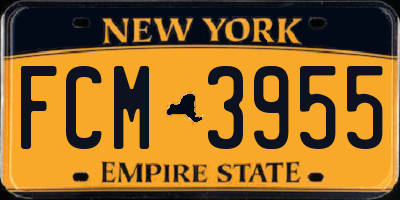 NY license plate FCM3955