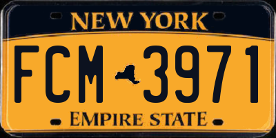 NY license plate FCM3971