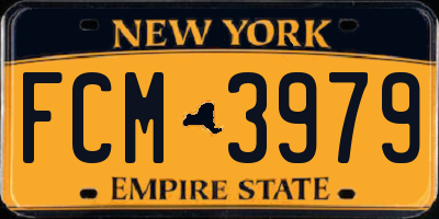 NY license plate FCM3979