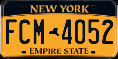 NY license plate FCM4052