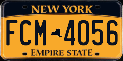 NY license plate FCM4056