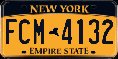 NY license plate FCM4132