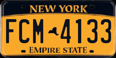 NY license plate FCM4133