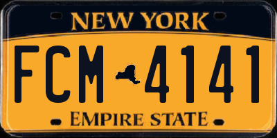 NY license plate FCM4141
