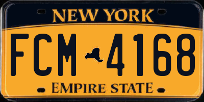 NY license plate FCM4168