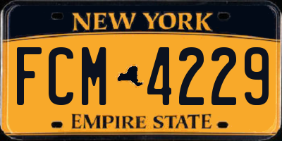 NY license plate FCM4229
