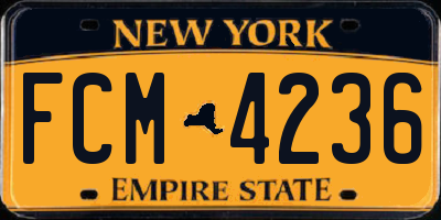 NY license plate FCM4236