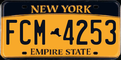 NY license plate FCM4253