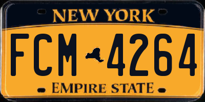 NY license plate FCM4264