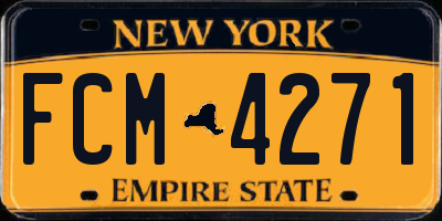 NY license plate FCM4271
