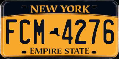 NY license plate FCM4276