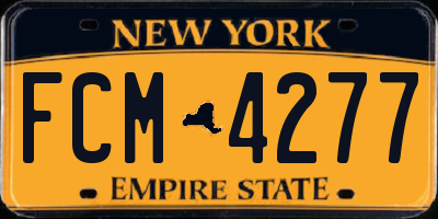 NY license plate FCM4277