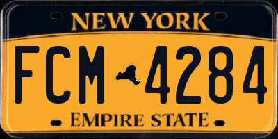 NY license plate FCM4284