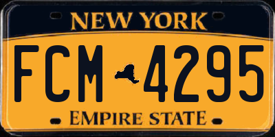 NY license plate FCM4295