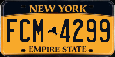 NY license plate FCM4299
