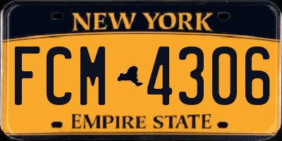 NY license plate FCM4306