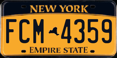NY license plate FCM4359