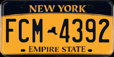 NY license plate FCM4392