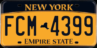 NY license plate FCM4399